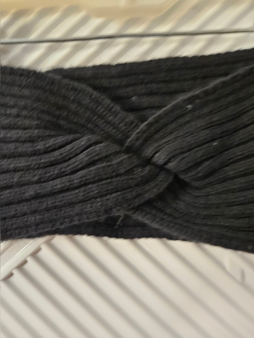 torrid Black Ribbed Twist Knit Headband